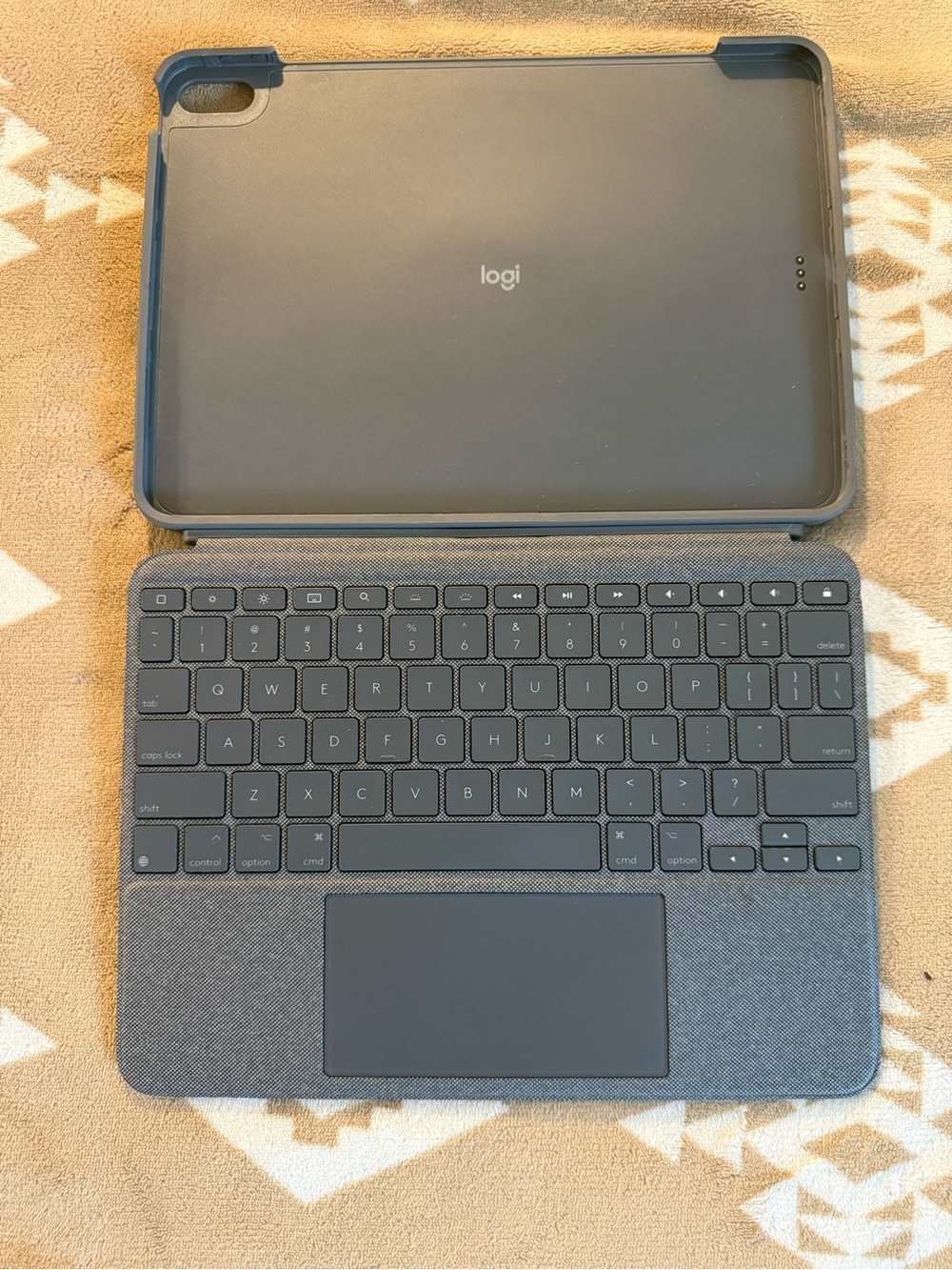 Logi Gray Keyboard Folio Case with Built-In Keyboard & Touchpad